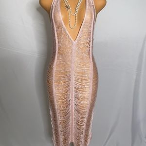 Knit bathing suit cover